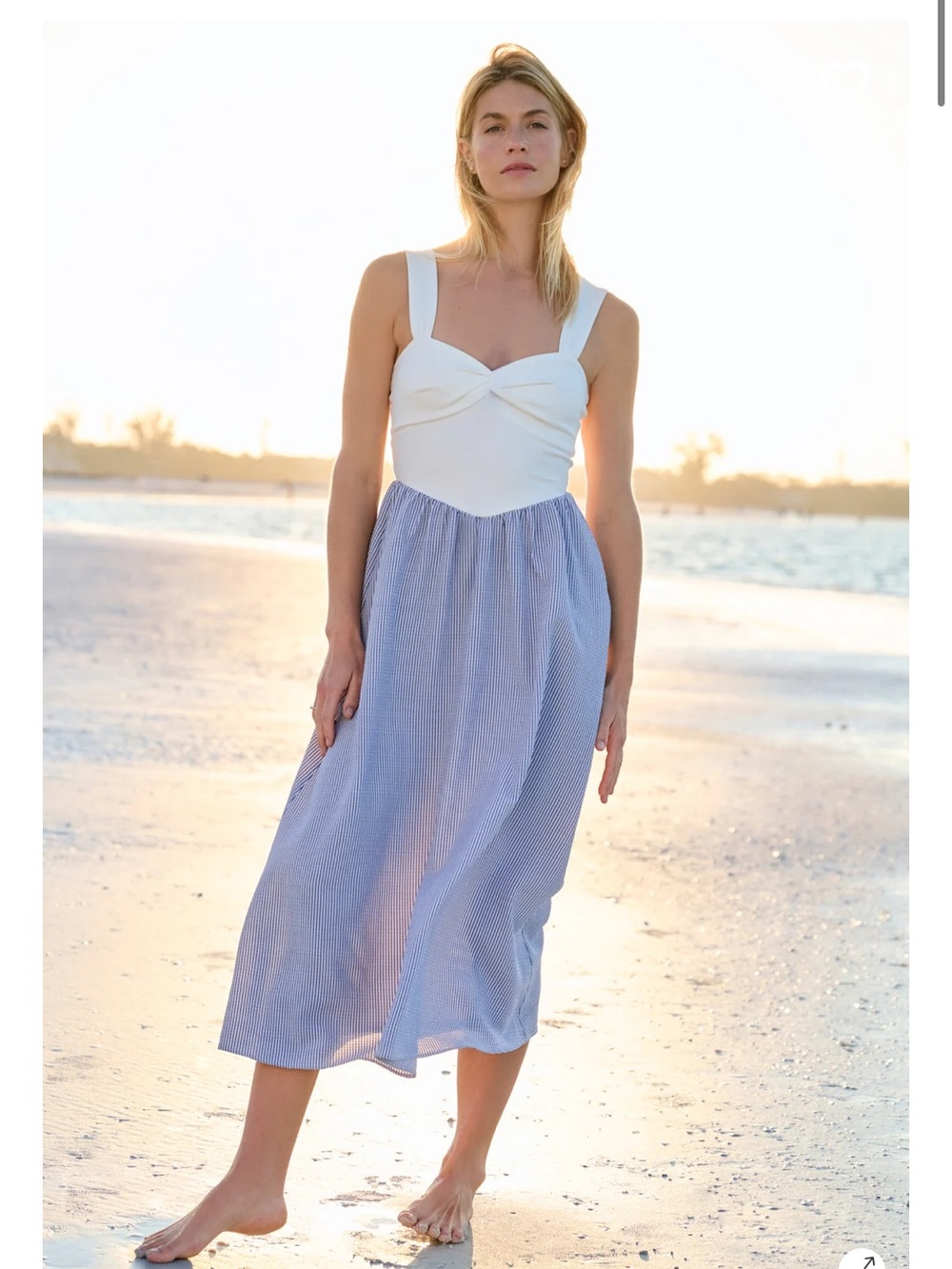 Romina Blue White Stripe Dress